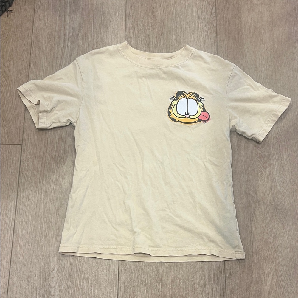 H&M Cream Garfield Short Sleeve Tee